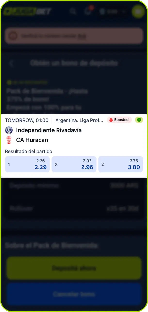 Usá el bono en tus juegos o apuestas deportivas favoritas dentro de Jugabet Argentina.