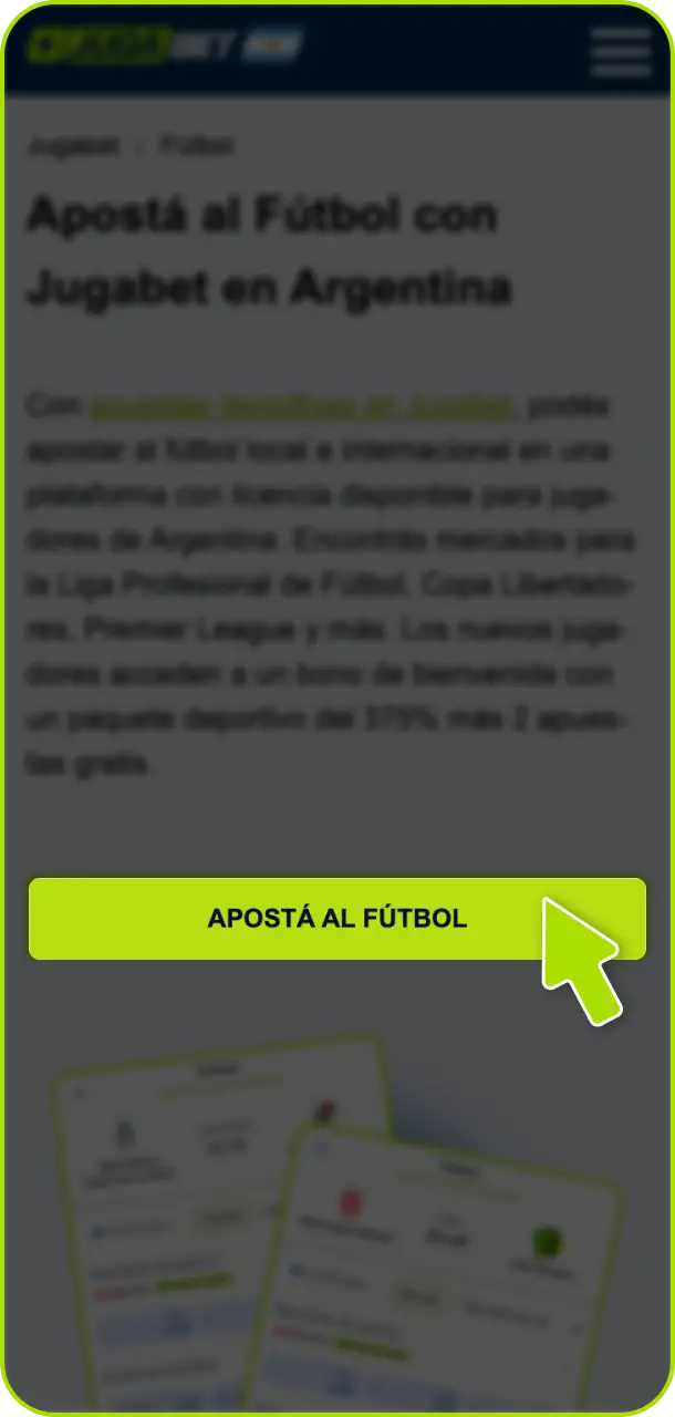 Crea una cuenta de forma rápida y sencilla en Jugabet Argentina.