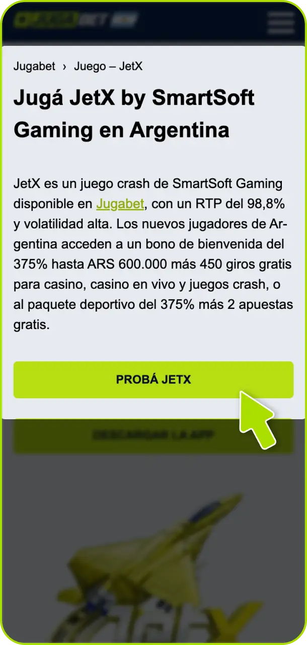 Creá tu cuenta de forma rápida y sencilla en Jugabet Argentina.