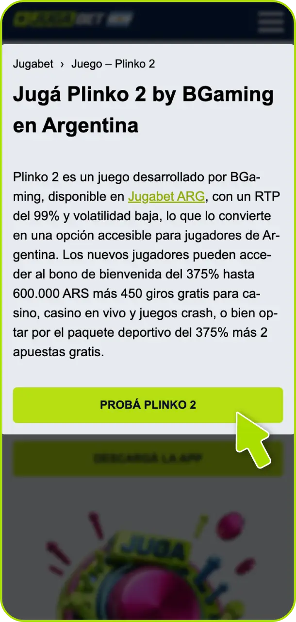 Creá tu cuenta de forma rápida y sencilla en Jugabet Argentina.